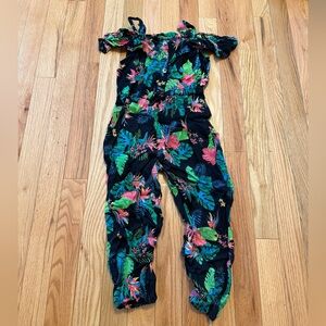 Floral Off-Shoulder Jumpsuit girls size 6x